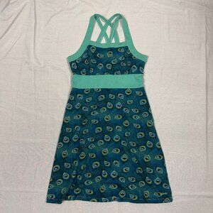 Cabela’s Peacock Print Halter Dress Size M Active Casual Summer